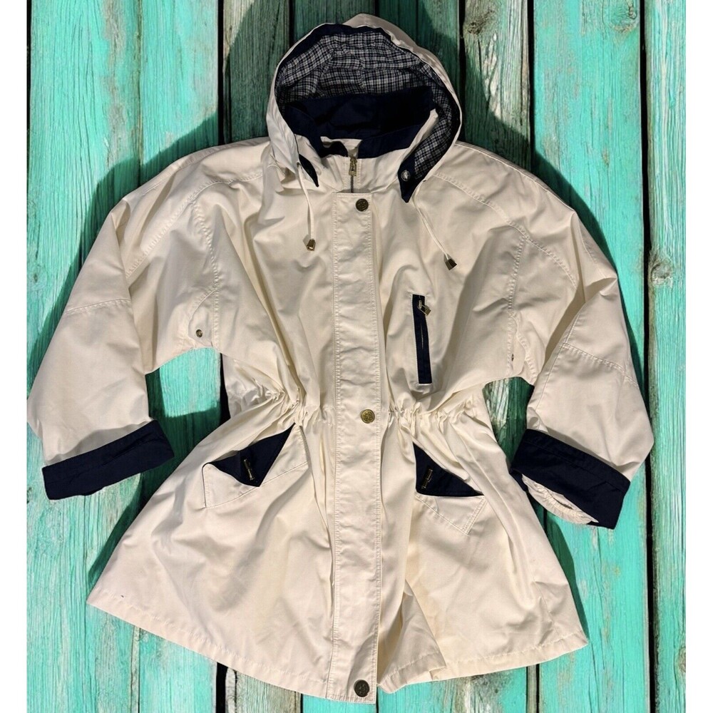 CS Essentials Womens 2X Hood Nautilus Jacket Rain removable hood pockets VTG